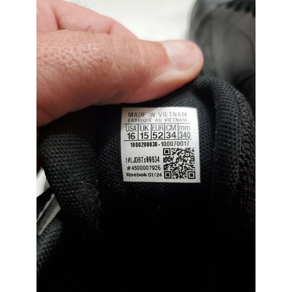 Reebok Sneakers Mens Comfort Footbed By Ortholite Black Sz 16 Walking Comfy EUC - Picture 9 of 9